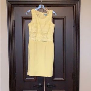 Yellow Pencil knee Length Dress